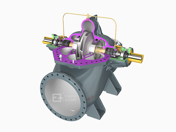 中開雙吸泵內(nèi)部結構圖